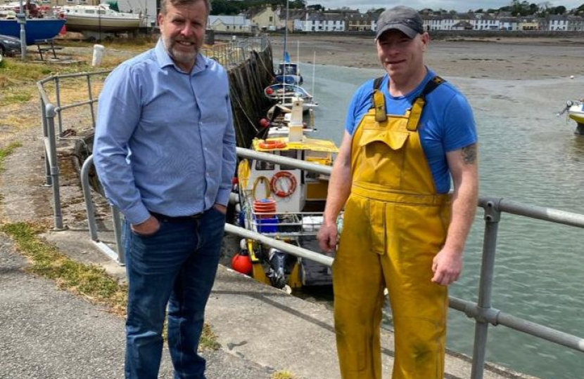 Finlay meeting with fisherman