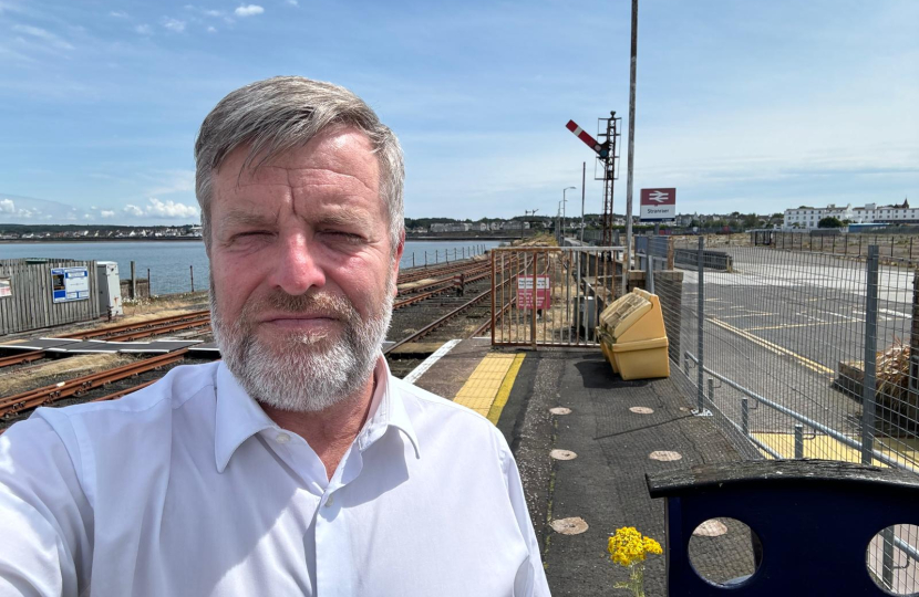 Carson at Stranraer Railway Station