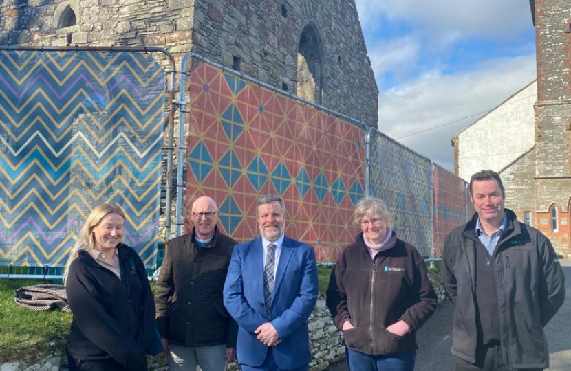 Finlay joins HES in visit to Whithorn Priory 