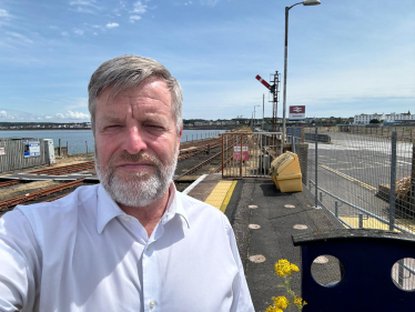 Carson at Stranraer Railway Station